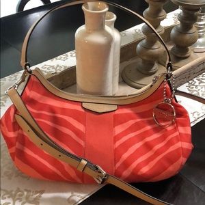 Coach Stripe Zebra Print Demi-crossbody